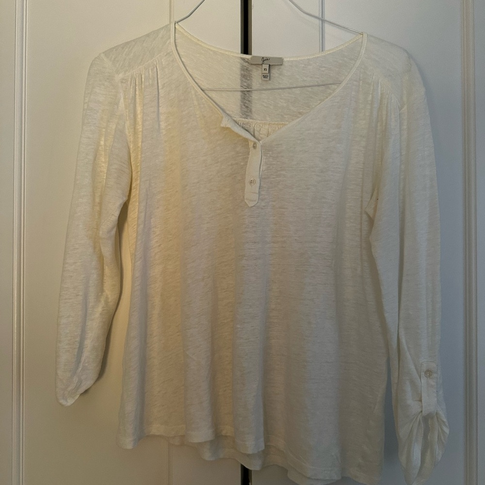 Joie Women's Ivory Long-Sleeve Henley Top